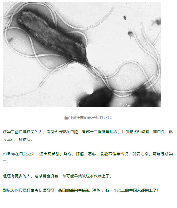 突然有口气，是得了幽门螺杆菌吗？